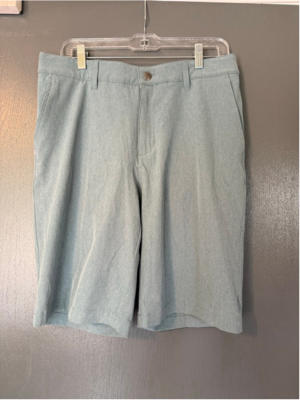 Men's Adidas Flat Front Shorts Waist 32 Teal